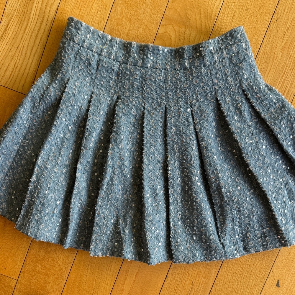 Denim blue sparkly skirt - Lola + the Boys